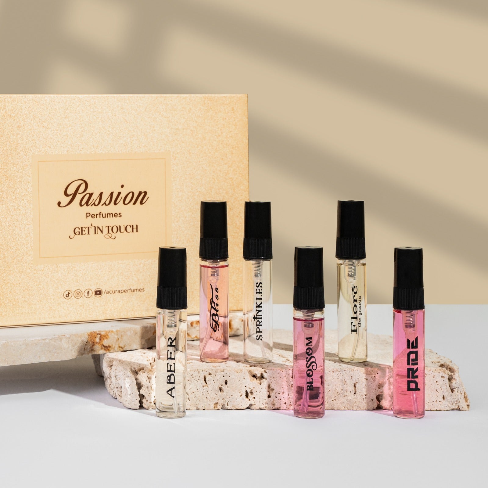 Passion Perfume Tester Vials for Women – Pack of 6 (5ml Each)