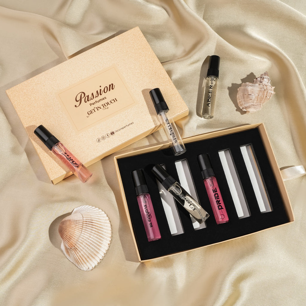 Passion Perfume Tester Vials for Women – Pack of 6 (5ml Each)